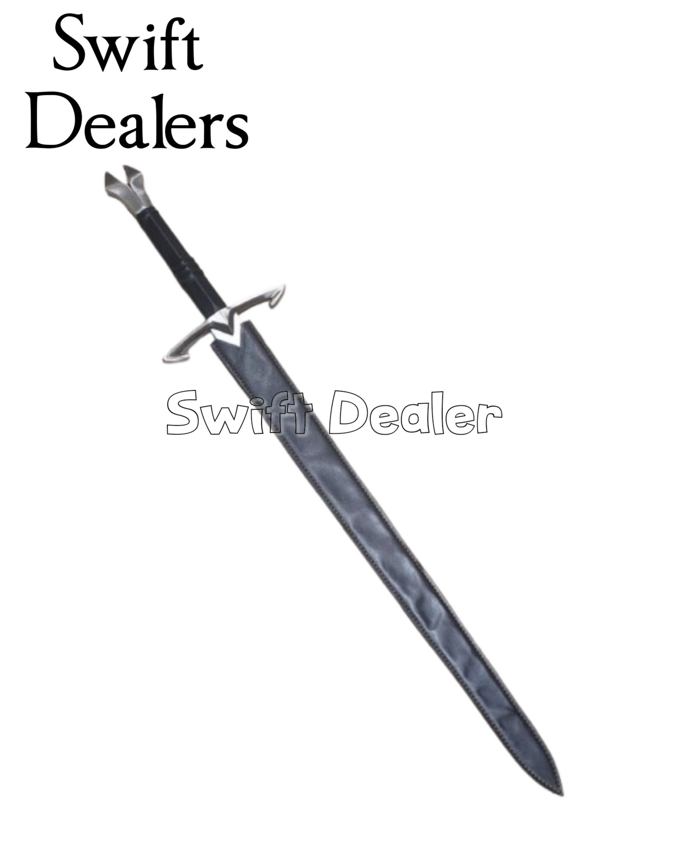 Handmade Medieval Black Death Sword With Customized Leather Sheath