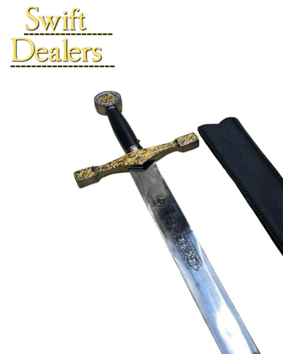 Medieval Knight Templar Sword With Sheath Longsword Tempered Stainless Steel