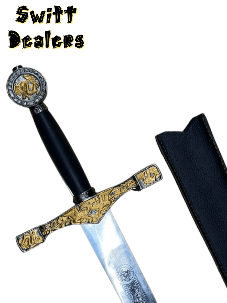 Medieval Knight Templar Sword With Sheath Longsword Tempered Stainless Steel