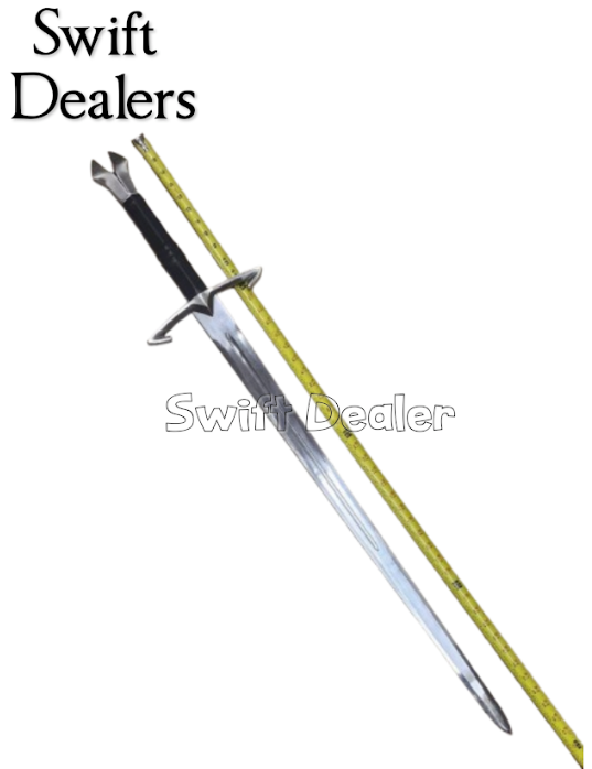 Handmade Medieval Black Death Sword With Customized Leather Sheath