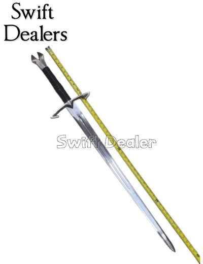 Handmade Medieval Black Death Sword With Customized Leather Sheath
