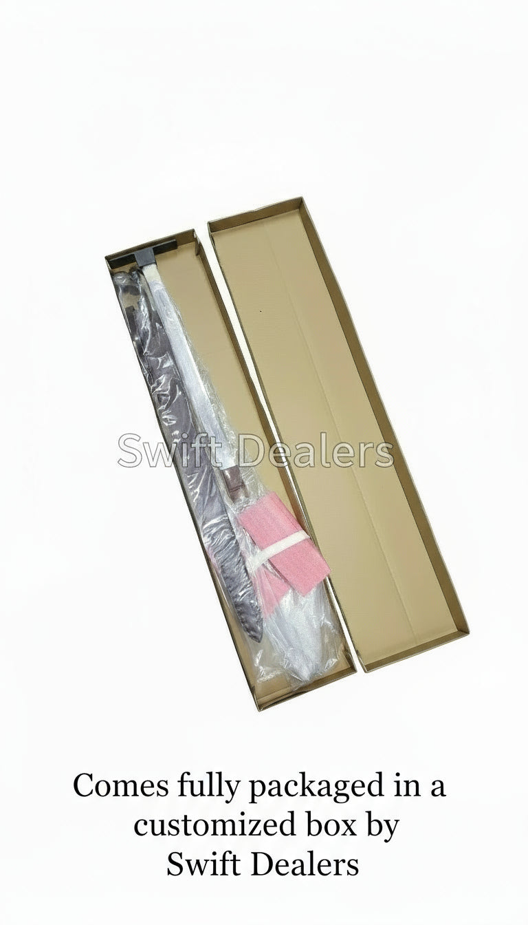 William Wallace Sword Replica – 52” Handmade Stainless Steel Cosplay Sword with Custom Leather Sheath | Medieval Scottish Claymore Prop