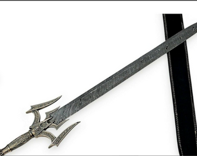 Babarian sword replica with leather sheath 