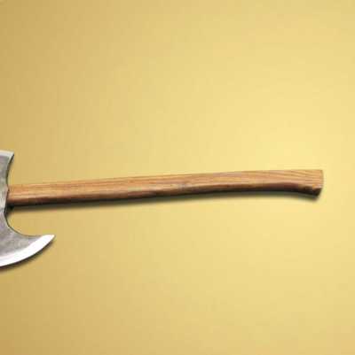 Viking Battle Axe with wood handle 