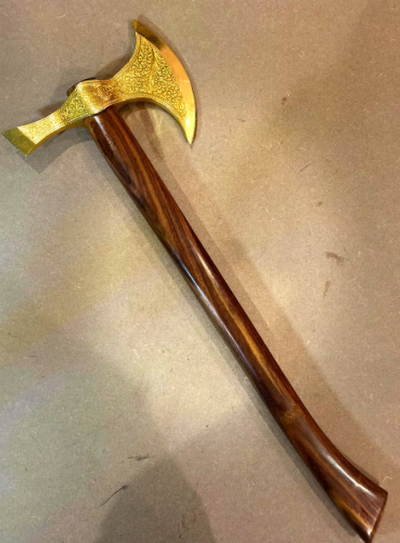 Huntex Norse Seafarer Viking Battle Axe (Handmade Replica in GOLD) - Swift dealers