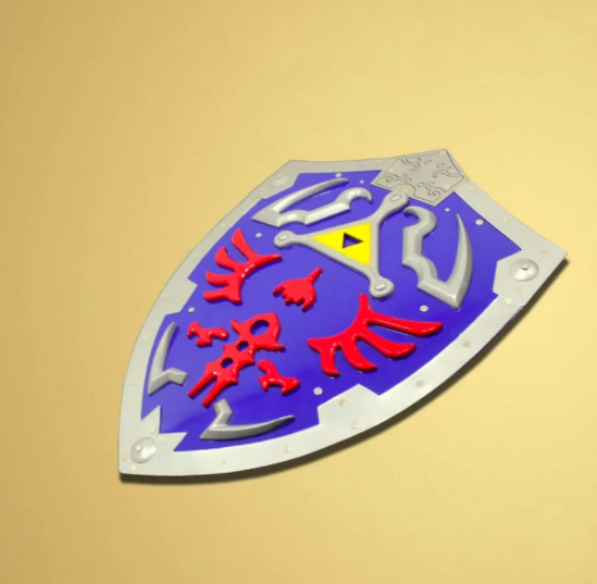 Fully Handmade Link Dark Hylian Shield Replica from Video Game (Blue Edition) - Swift dealers