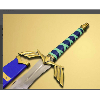 blue and gold master sword for sale 