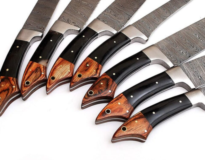 Handmade Chef Set (7 Piece Knife Set), Damascus Steel Chef Knife Set, Kitchen knife set - Swift dealers