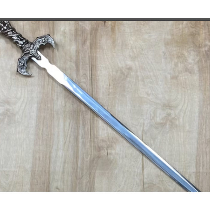 Fully Handmade Lord of the Underworld Serpents Satanic Skull King Sword With Leather Sword - Swift dealers