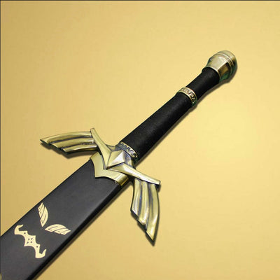 Handmade 50” Legend of Zelda The Master Sword/ The Blade of Evil's Bane Replica with Scabbard (Black and Gold) - Swift dealers